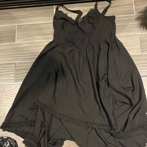 High low goth corset style dress